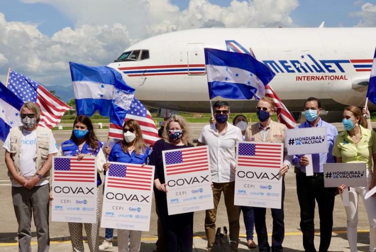 Estados Unidos enviará vacunas a Honduras