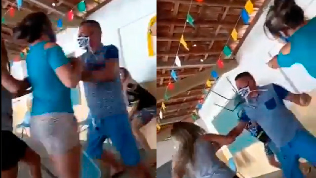 hombre amante COVIID-19 esposa