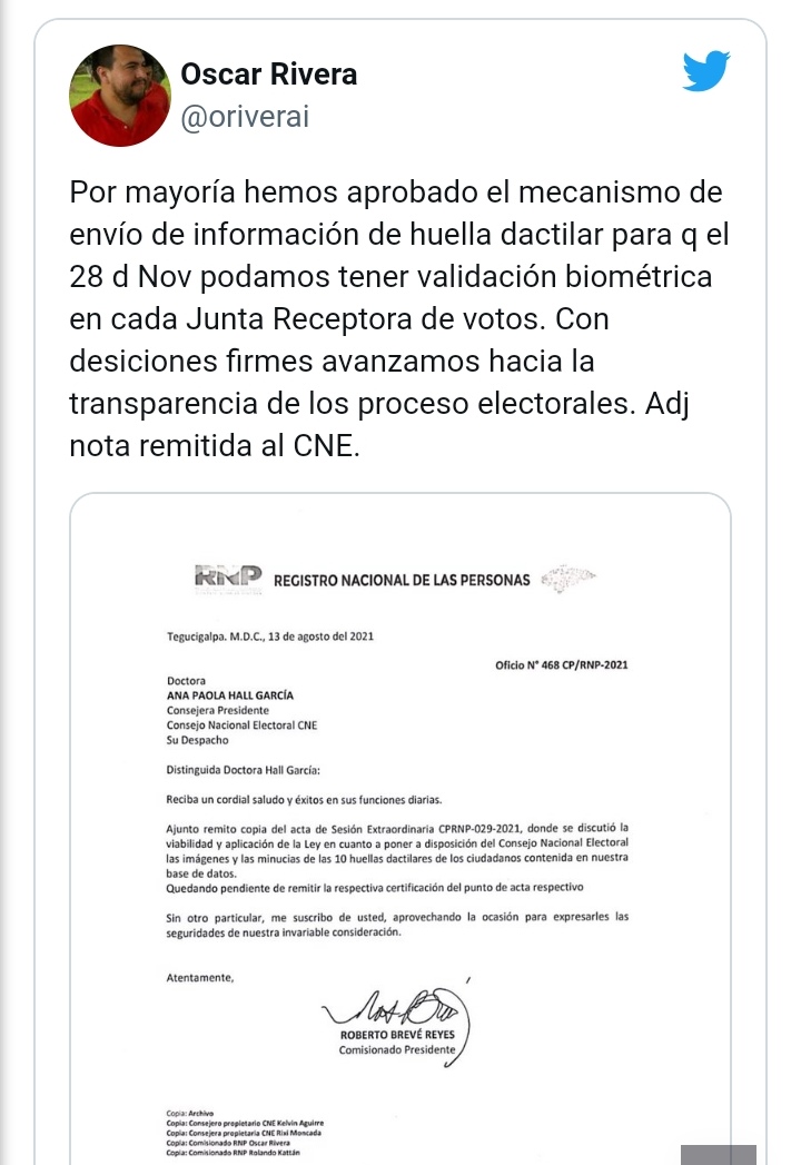 CNE aprueba términos