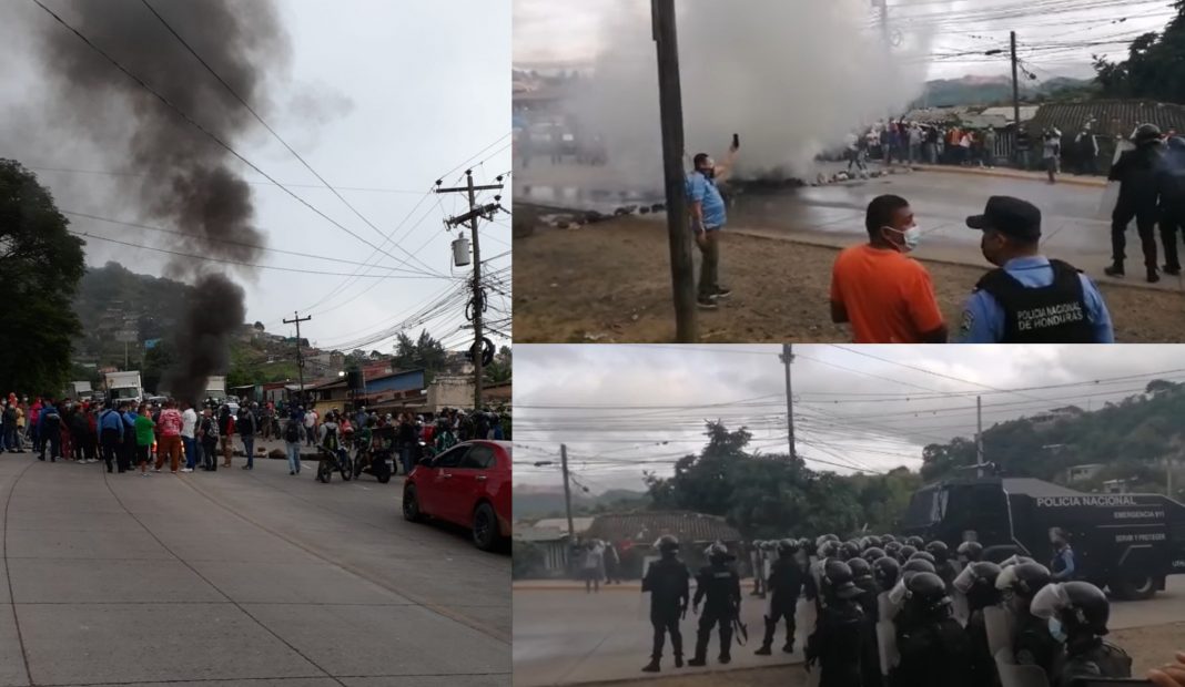 protesta en carretera al sur