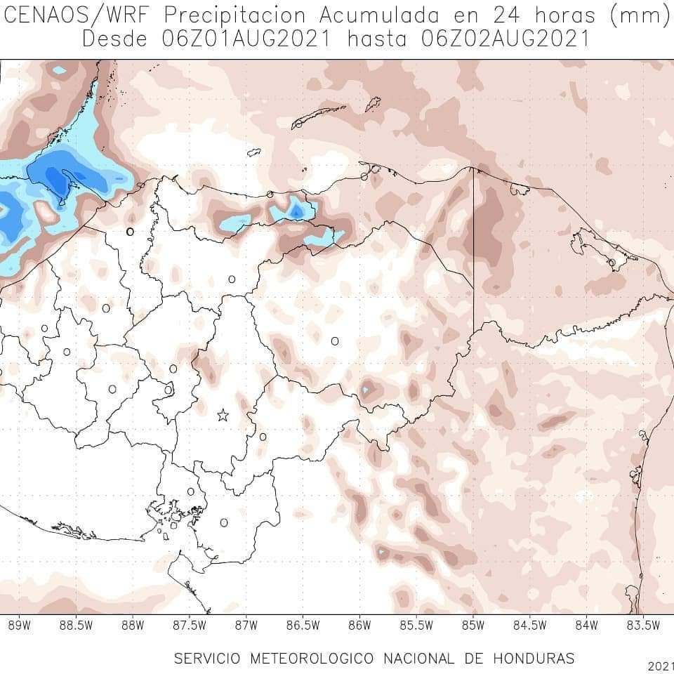 clima de hoy en Honduras