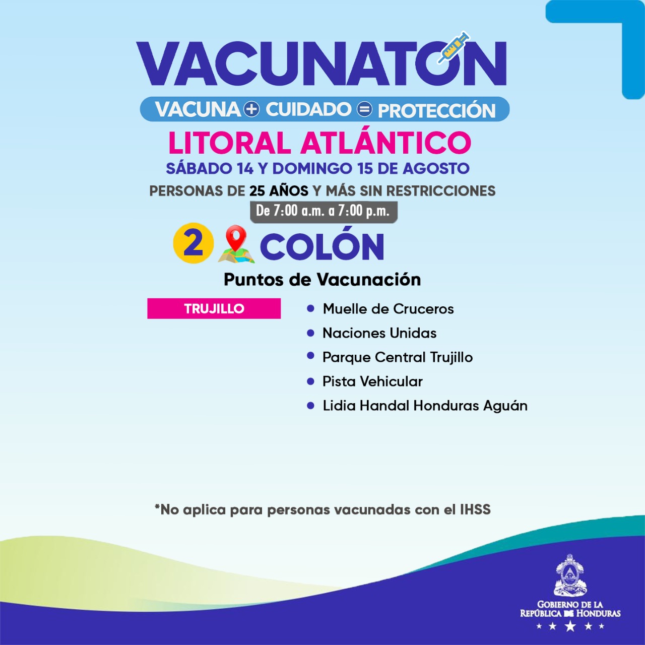 Tercer Vacunatón sábado