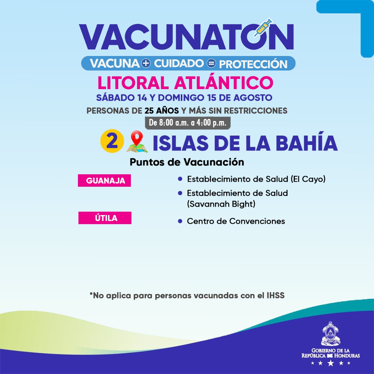 Tercer Vacunatón sábado