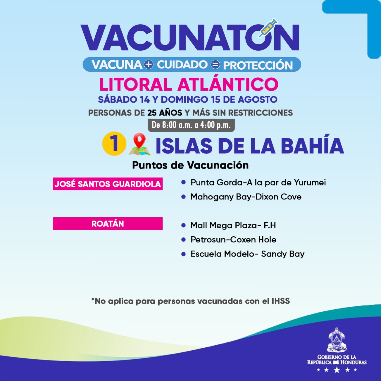 Tercer Vacunatón sábado