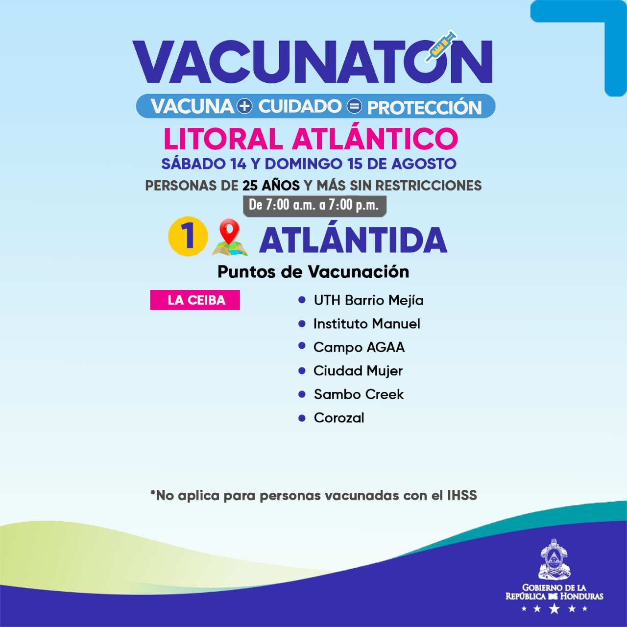 Tercer Vacunatón sábado