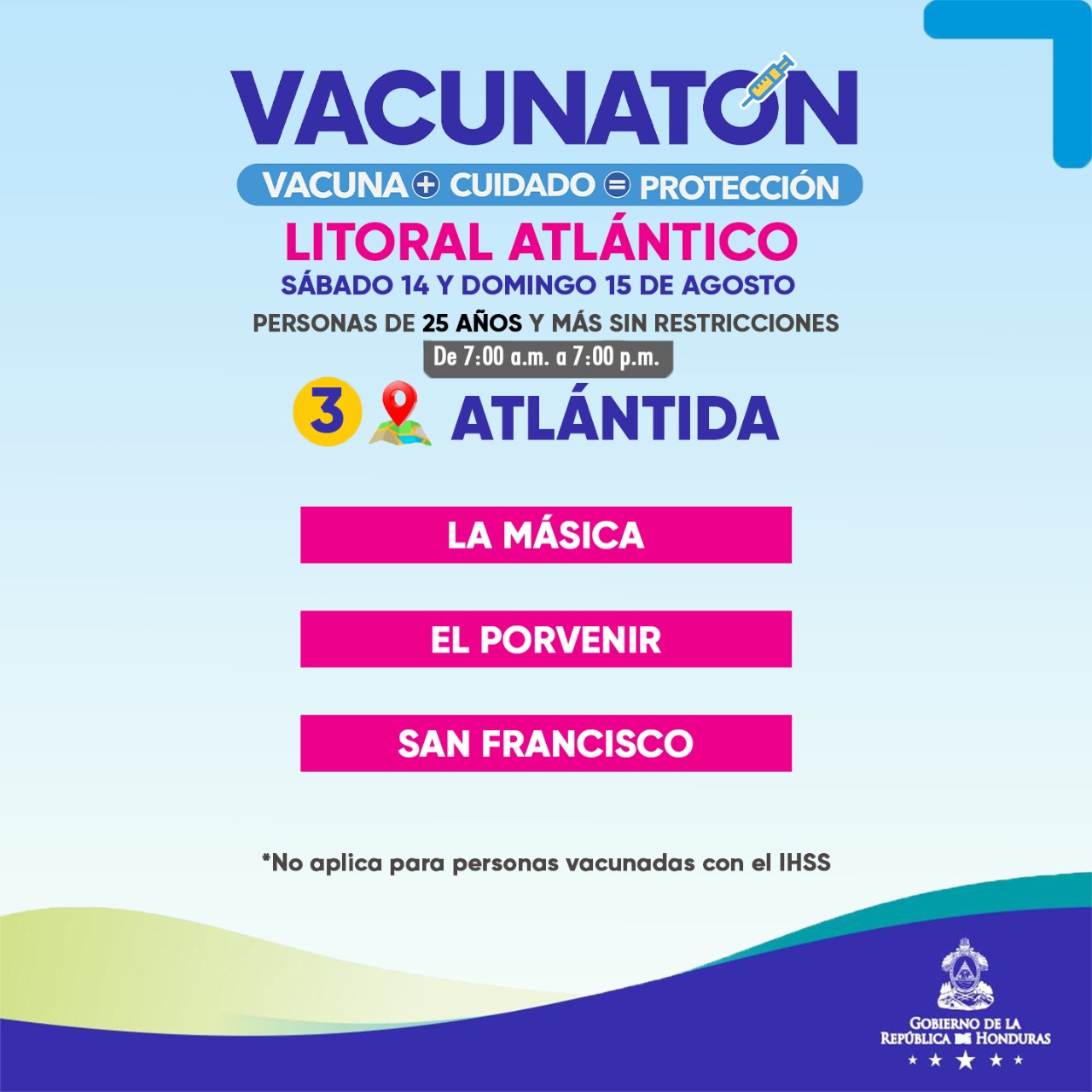 Tercer Vacunatón sábado