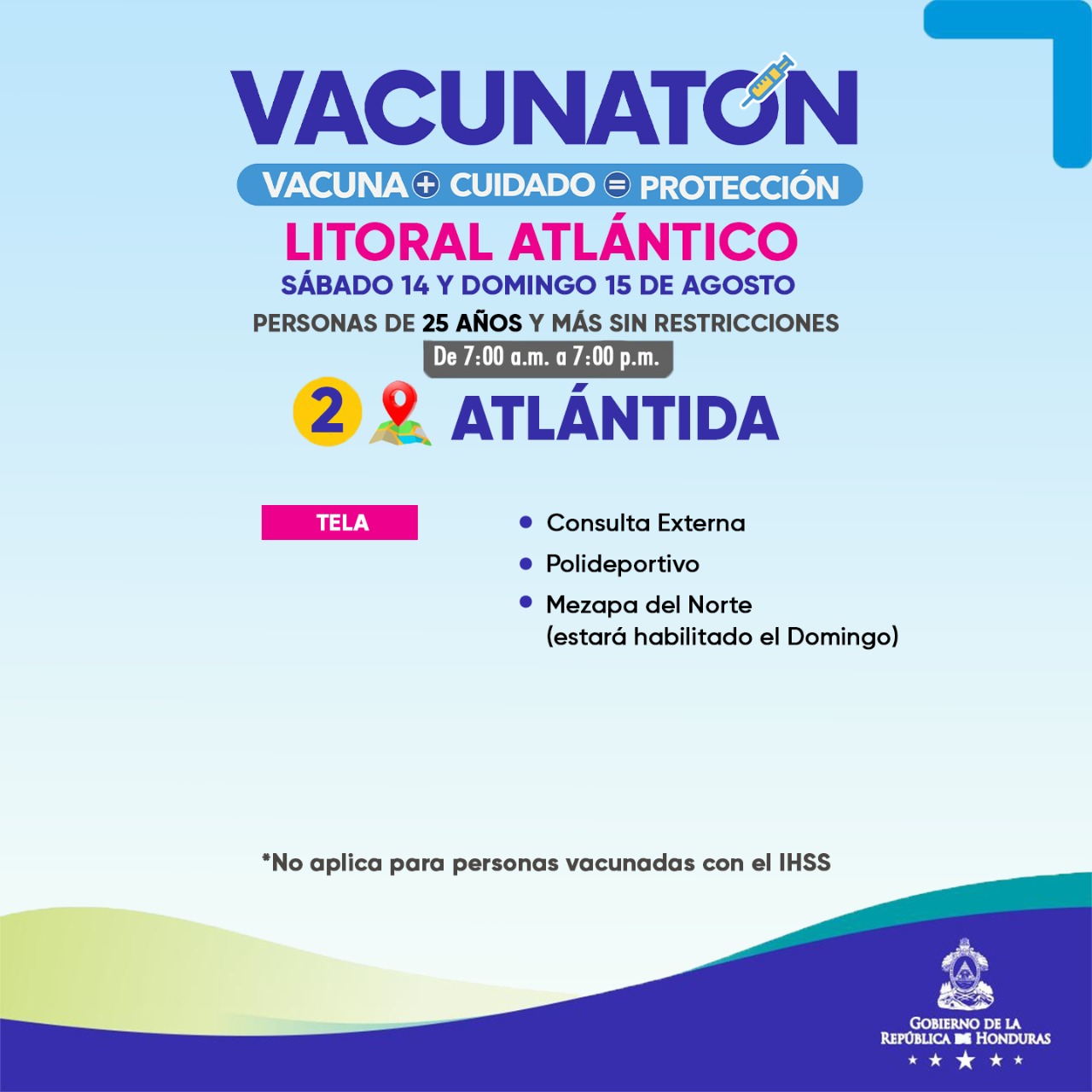 Tercer Vacunatón sábado