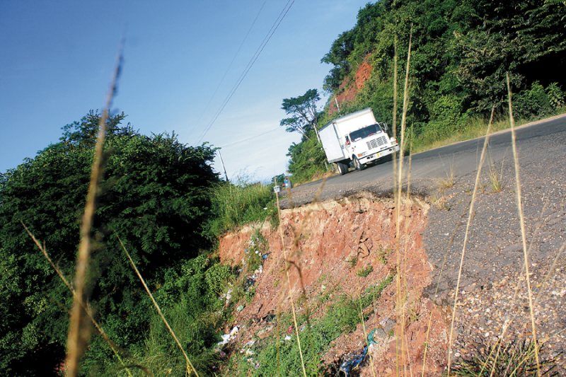 Tomas por estado de carretera El Paraíso Olancho
