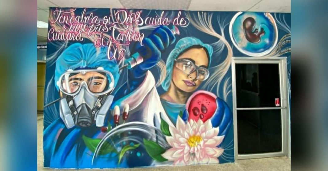mural en hospital de Comayagua