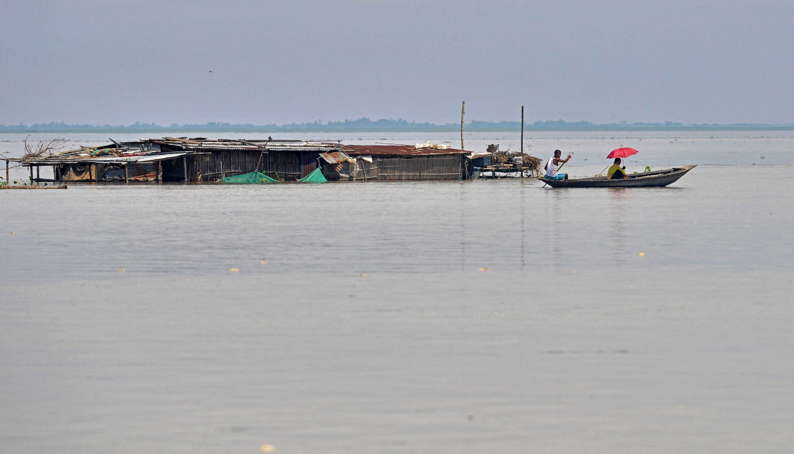 Fuertes inundaciones en la India.