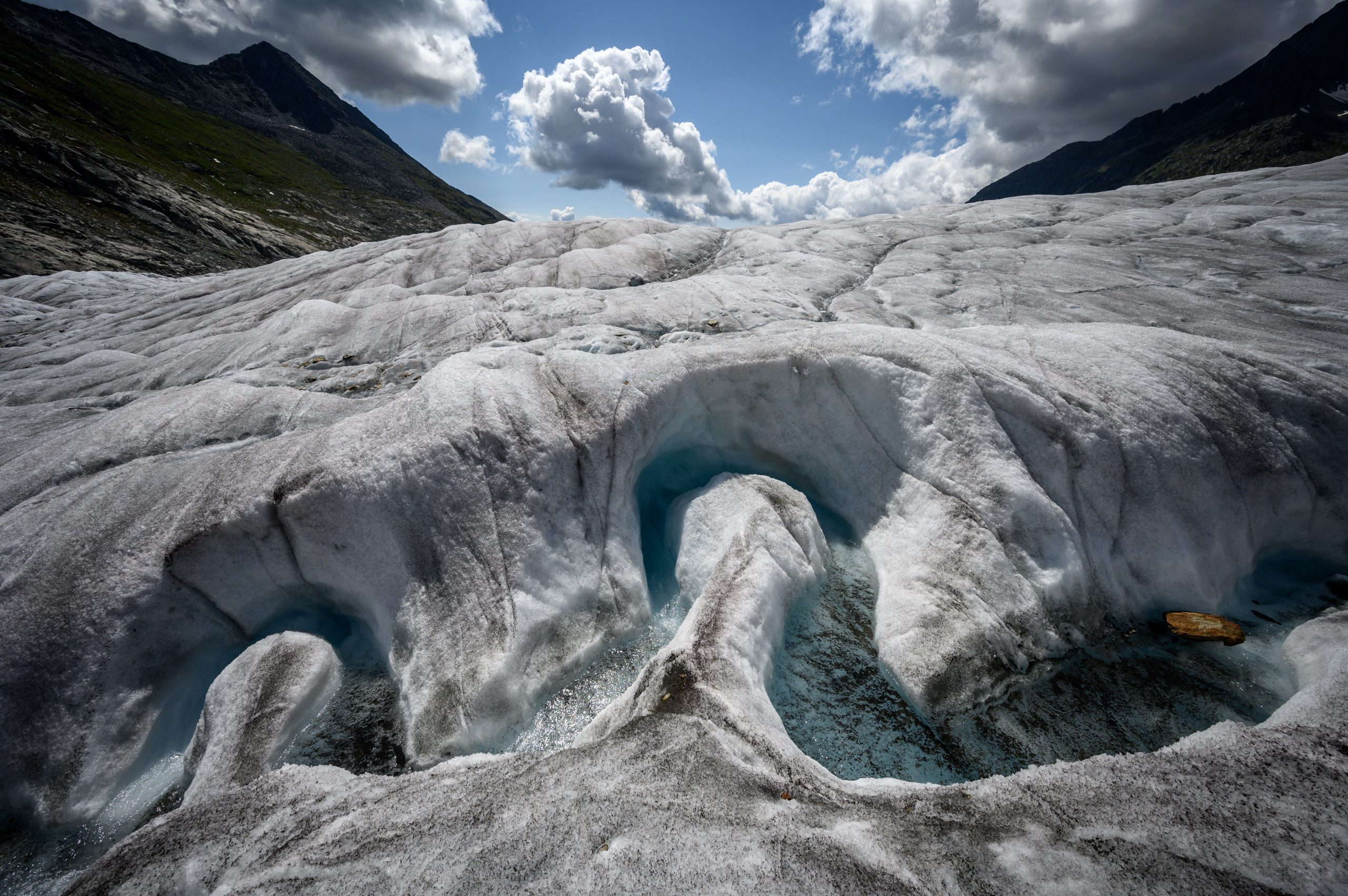 Vista del glaciar Aletsch en Suiza.