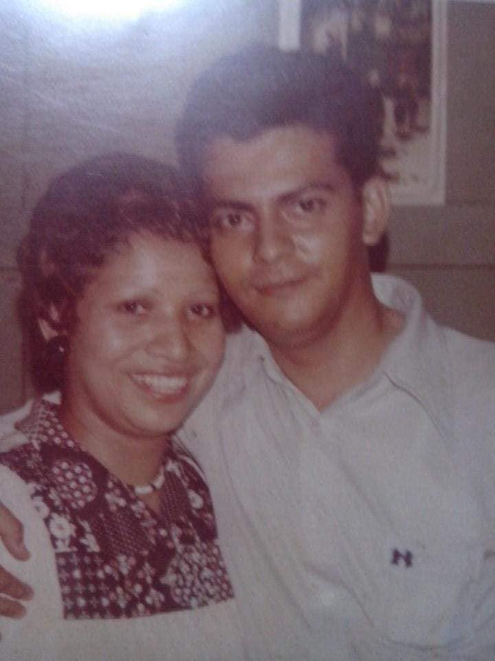 La pareja en su etapa de juventud.