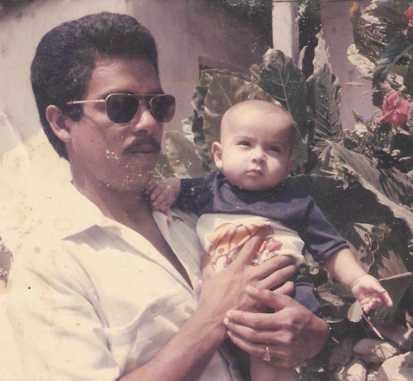 Erick Chavarría de bebé.