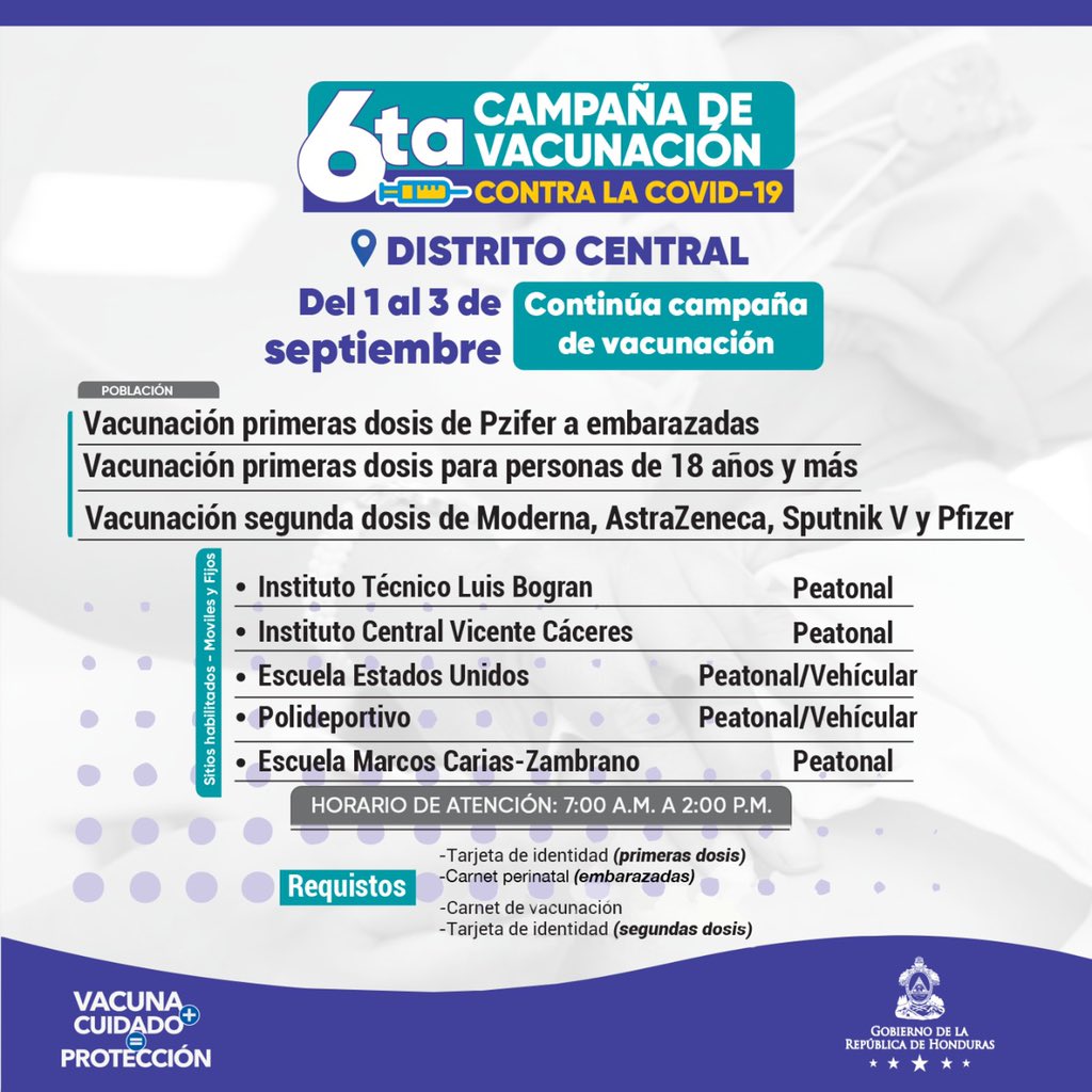 Comunicado publicado por SESAL.