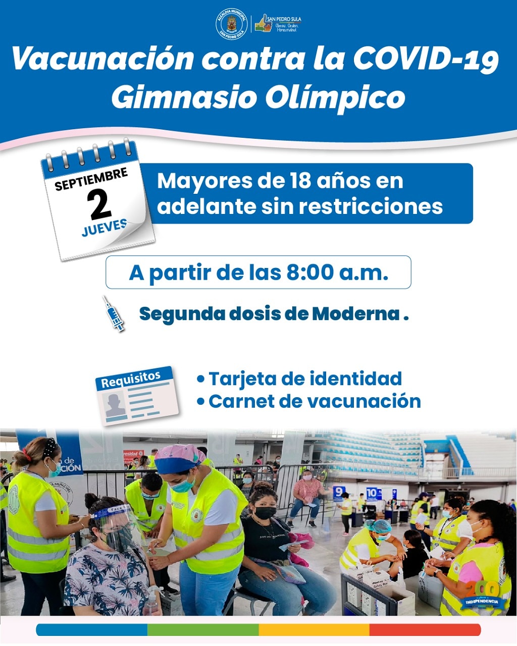 En SPS, autoridades de Salud estarán vacunando en un único sitio.