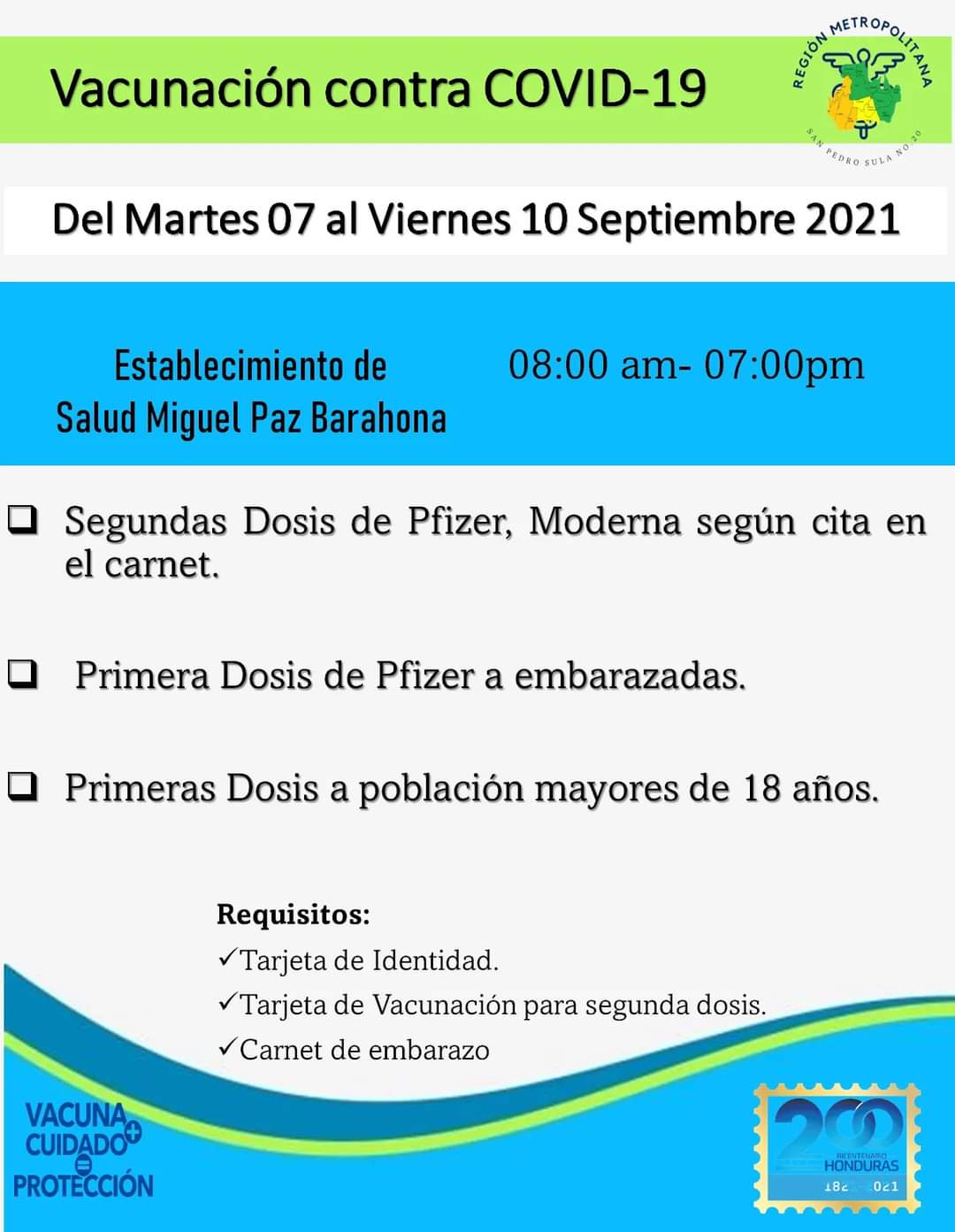 Vacunación COVID-19 martes 7 de septiembre 