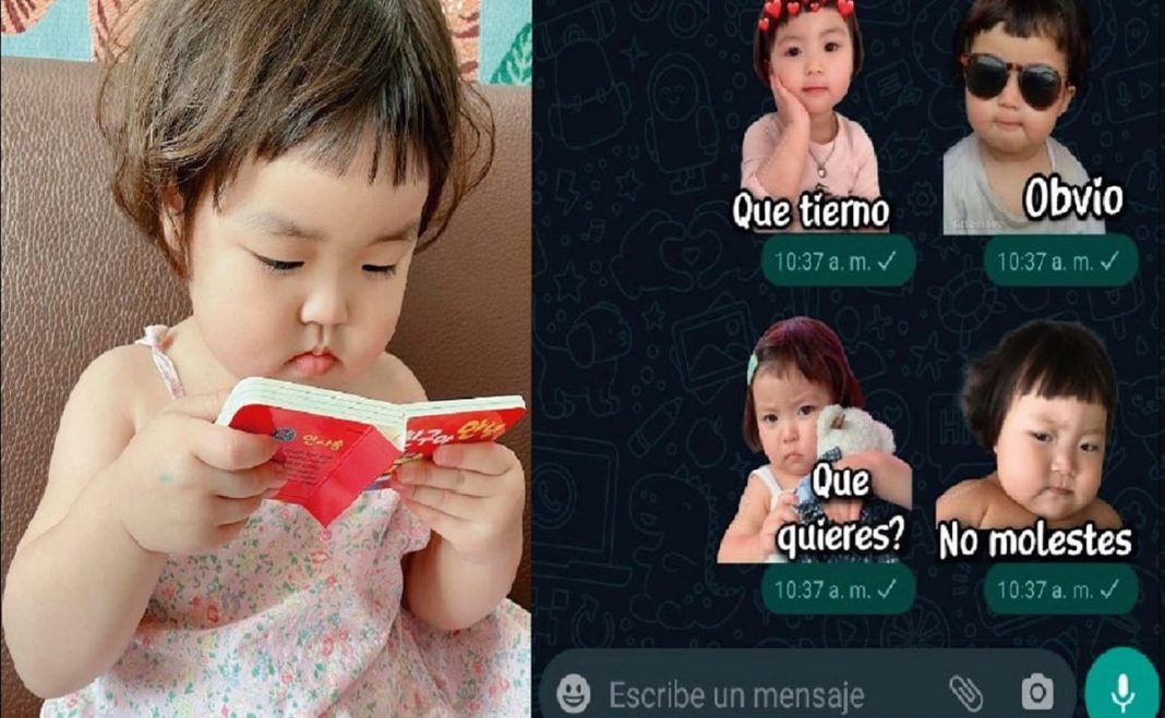 Stickers de niña coreana