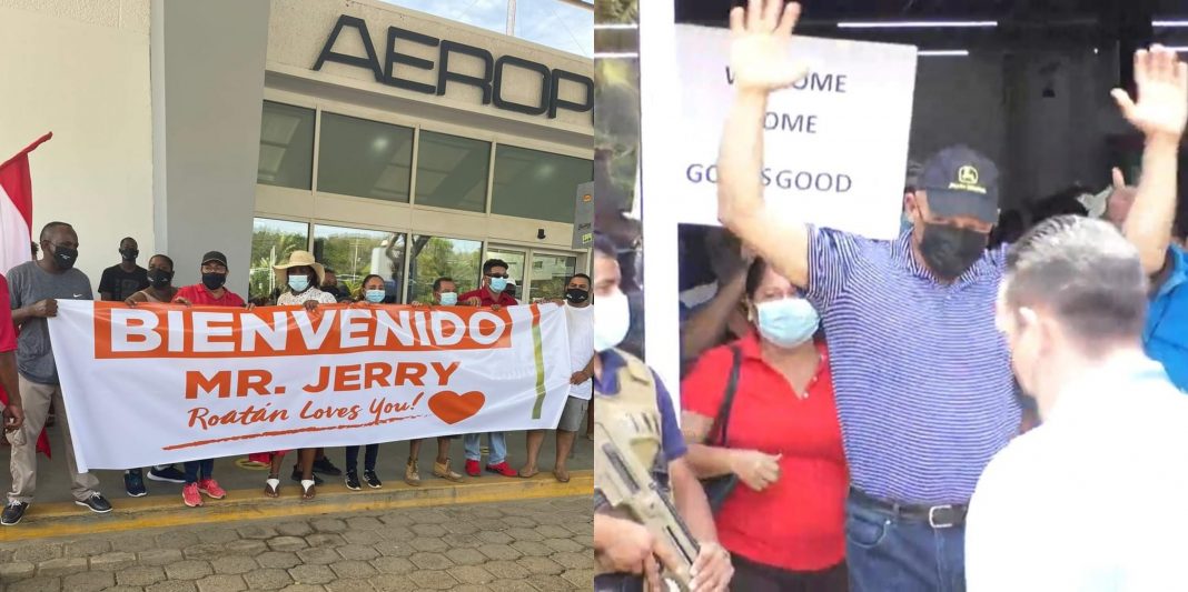 pobladores de Roatán recibieron al alcalde