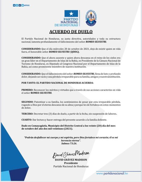 Acuerdo de duelo Dino Silvestri