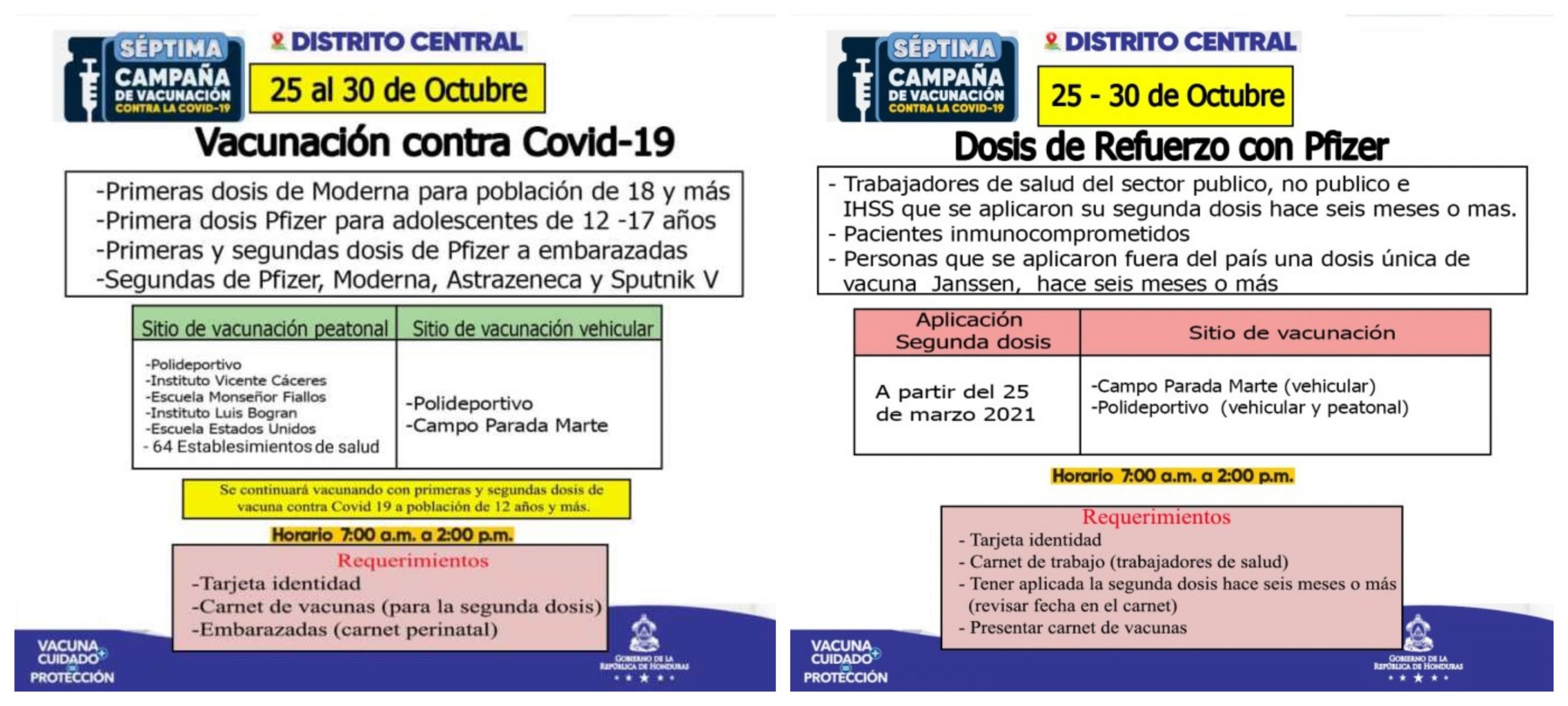 La RMS publicó la programación a seguir del lunes 25 de octubre hasta el viernes 30 del mismo mes.