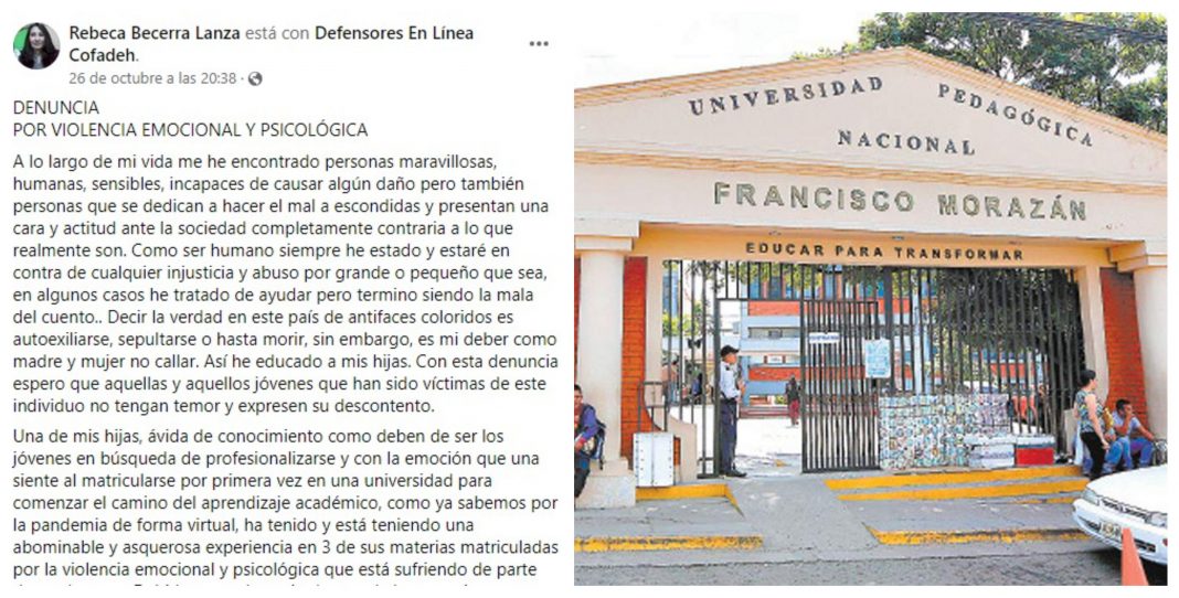 denuncian a docente de la upnfm