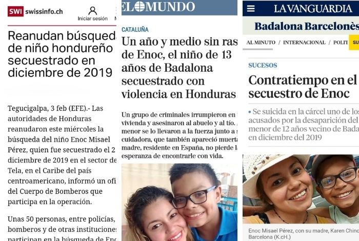 Seguimiento secuestro Enoc Pérez