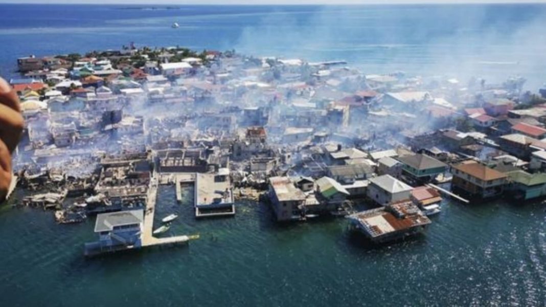 incendio cayo Guanaja