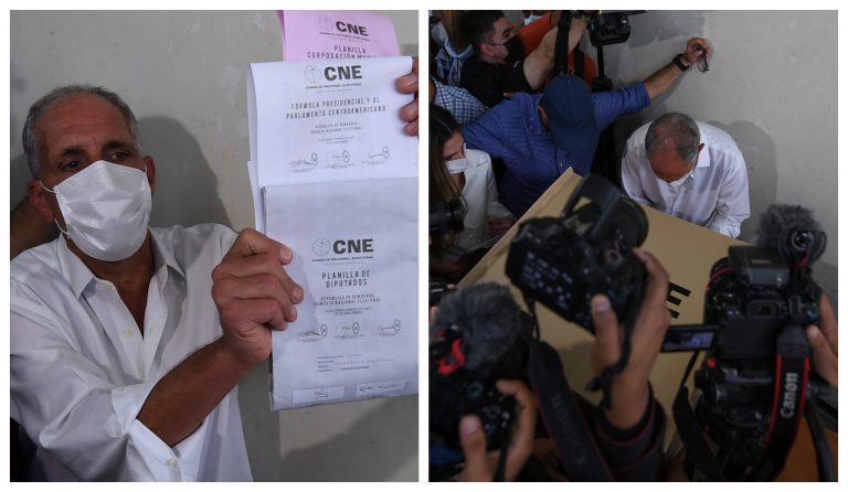 Tito Asfura en votaciones