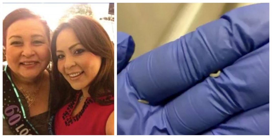 mujer con covid engusanada en california
