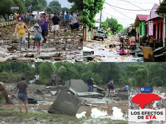 La catástrofe, pérdida de cultivos y viviendas, provocaría, según expertos, una hambruna en Honduras.