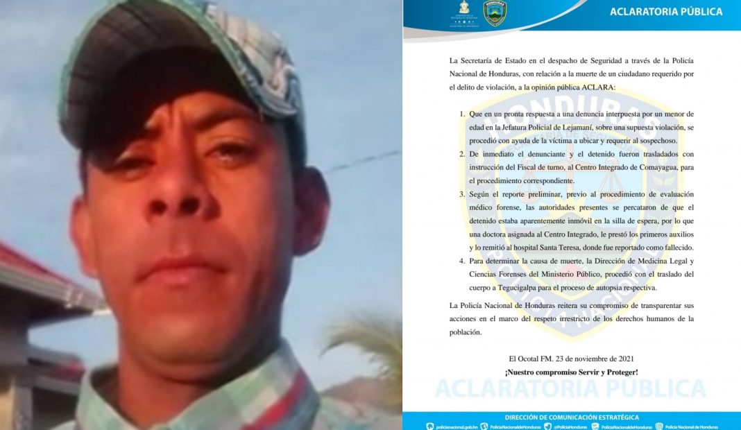 Comunicado Policía muerte joven Lejamaní