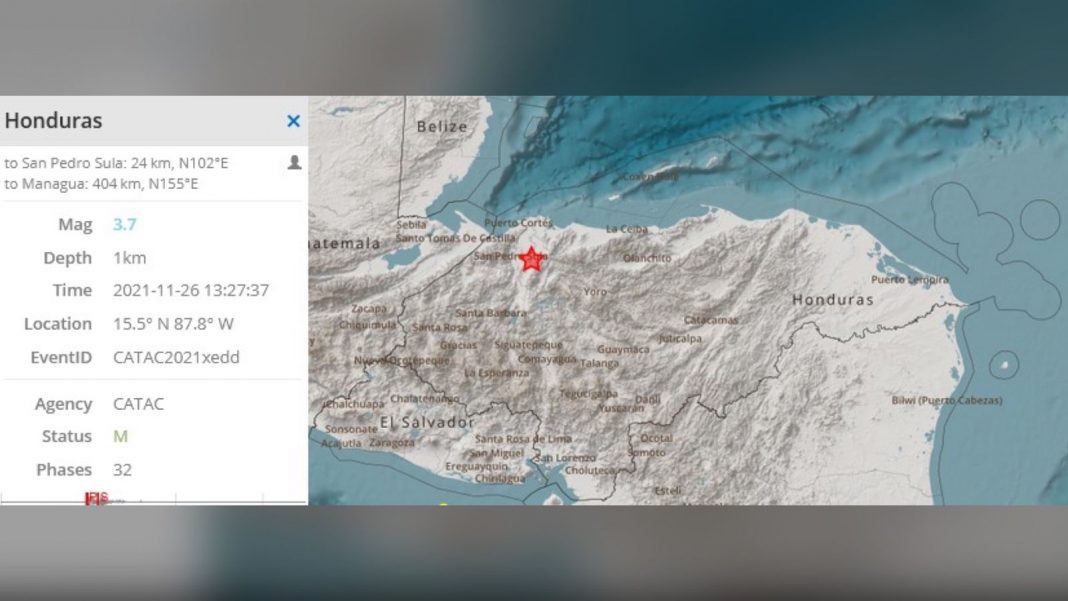 Sismo en San Pedro Sula