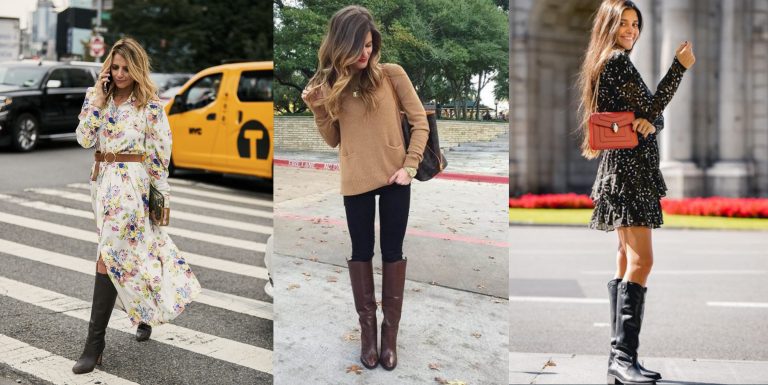 Combinaciones botas altas otoño