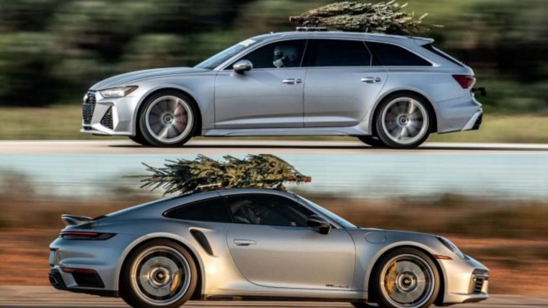 autos árbol de Navidad