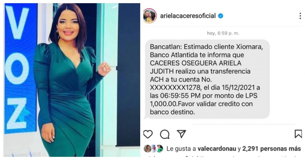 Ariela dona a Xiomara Castro