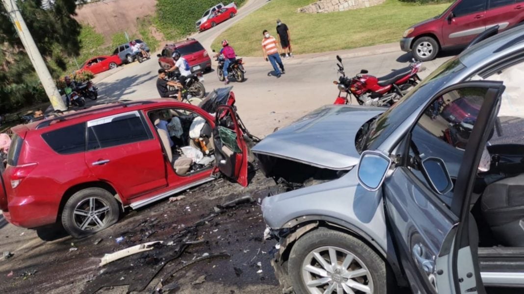 choque de vehiculos en Juticalpa