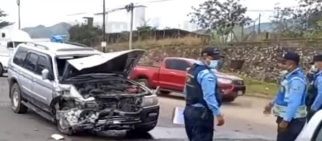 choque de vehiculos en Juticalpa