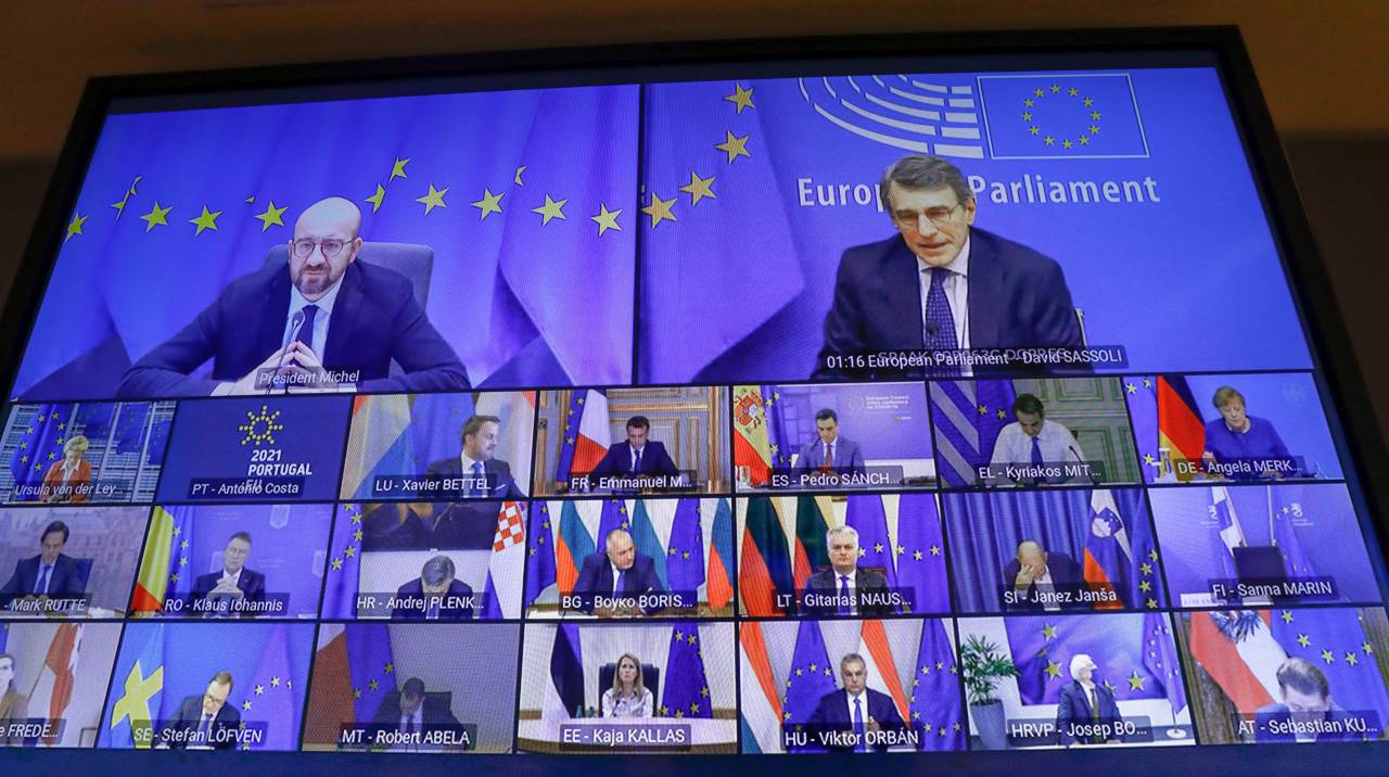Una videoconferencia sobre la pandemia de Covid-19 entre más de 20 líderes mundiales.