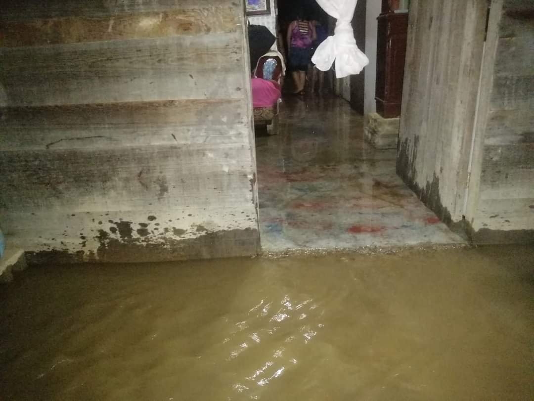 El agua llegó a inundar ciertas viviendas.