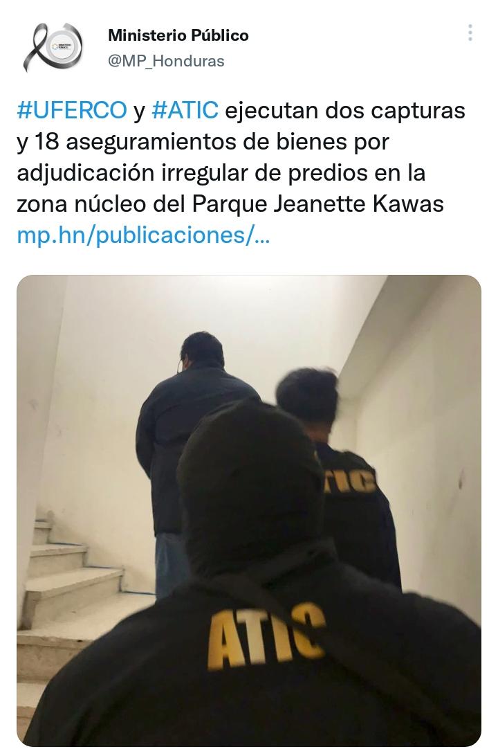 Capturados y aseguramiento parque Kawas