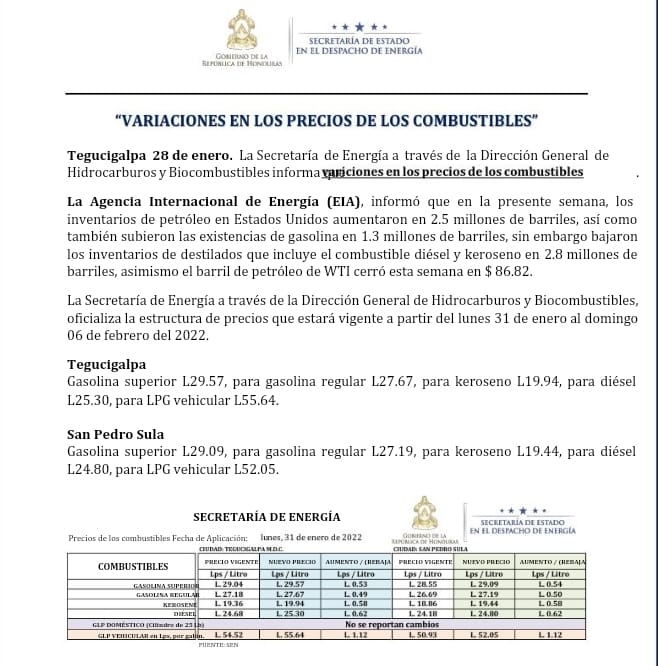 aumento en precios del combustible