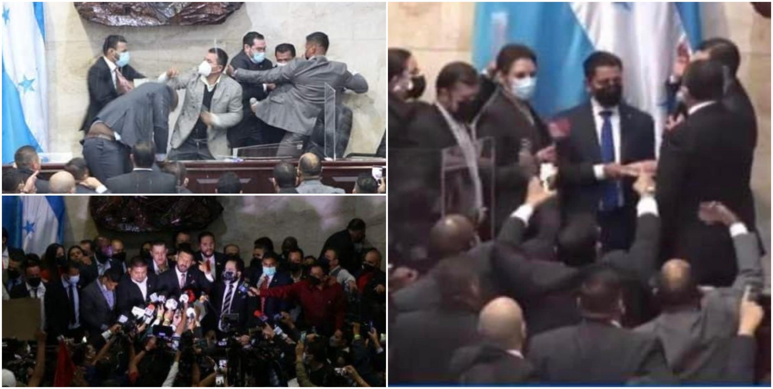 Fotos de la sesión del Congreso Nacional