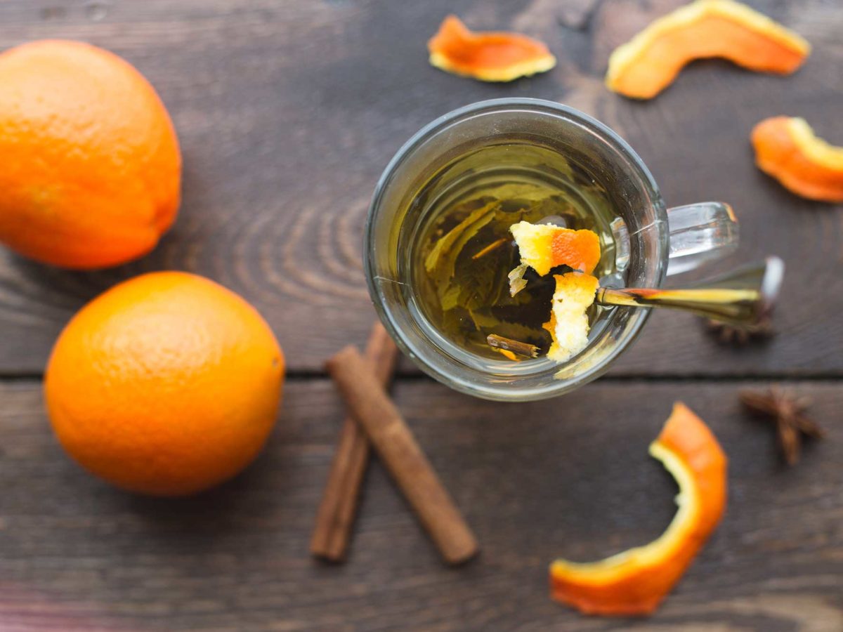 Té de cascara de naranja