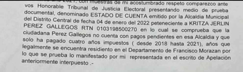 Kritza Pérez.