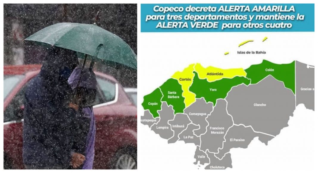 alerta amarilla lluvias en honduras