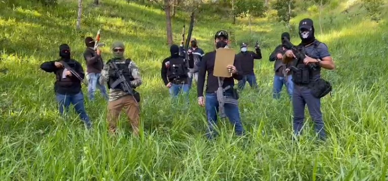 mensaje de grupo armado a narco de Copán