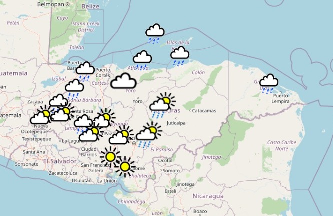 Las lluvias prevalecerán más en la zona norte del país.