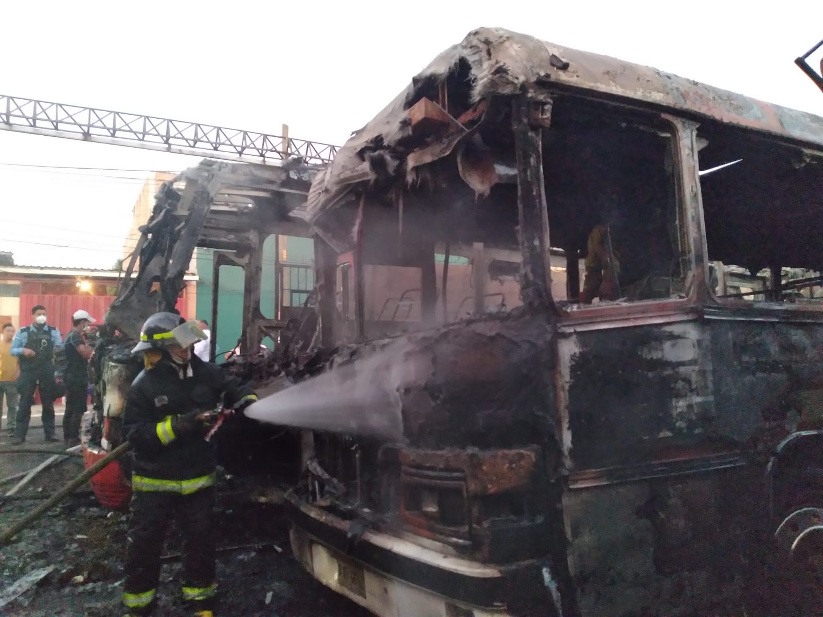 Buses quemados San Miguel