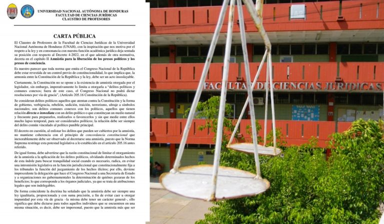 Claustro profesores de la unah amnistía