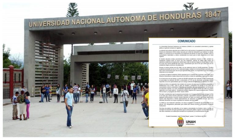 unah ante eliminación de PAA